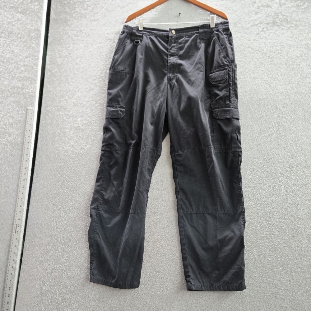 5.11 Tactical Men Pants 38X32 Black Cargo 30" Inseam Work Utility Ripstop